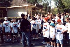 Herbert Hoover Students at start of walk.  Click for a larger image.