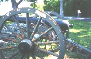 Weather damage to a  cannon.